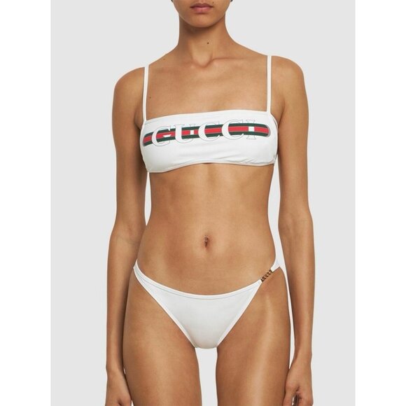 NWT GUCCI Sparkling Swimwear Swimsuit Jersey Bikini Set SZ M 100% Authentic - Picture 3 of 10